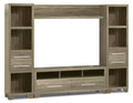 Glendale 99 4 Piece Entertainment Centre with Storage and Cable Management for TVs up to 65- Grey
