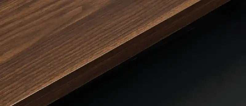 Table d'appoint moderne 31 po avec rangement et tablette - Noyer foncé et Noir