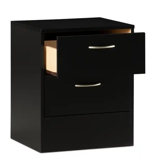 Table de chevet à 2 tiroirs, 18,3 L x 22 H, fabriquée au Canada