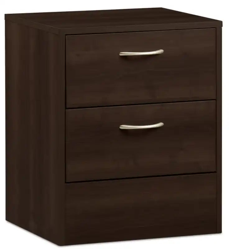 Table de chevet à 2 tiroirs, 18,3 L x 22 H, fabriquée au Canada