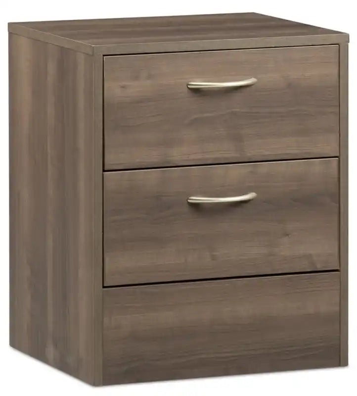 Table de chevet à 2 tiroirs, 18,3 L x 22 H, fabriquée au Canada