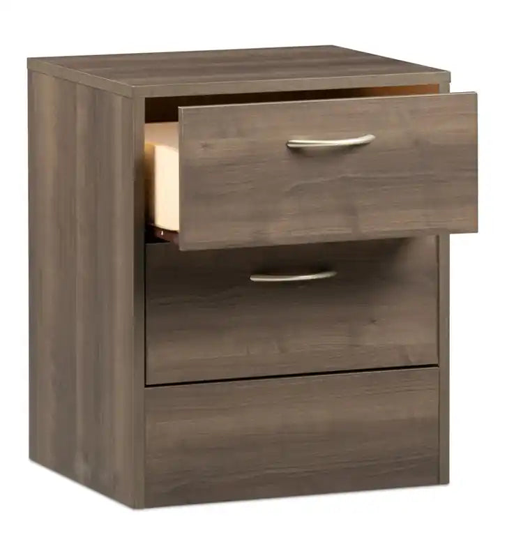 Table de chevet à 2 tiroirs, 18,3 L x 22 H, fabriquée au Canada