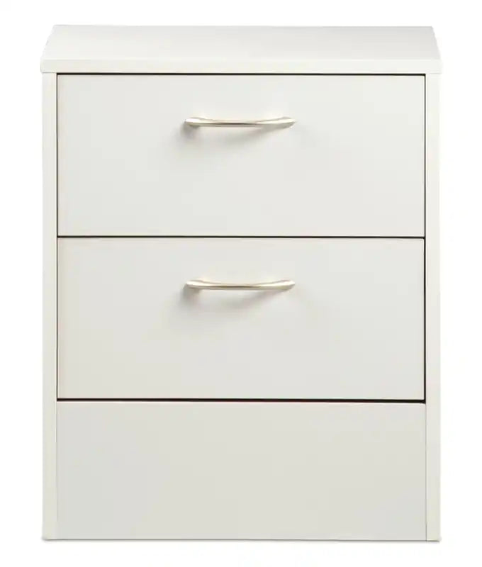 Table de chevet à 2 tiroirs, 18,3 L x 22 H, fabriquée au Canada