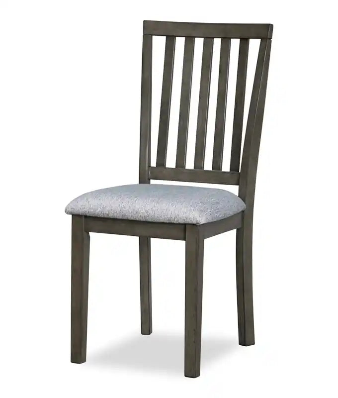 Bryn Dining Chair with Fabric Seat, Slat-Back