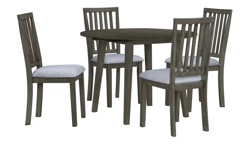 Chaise de salle à manger avec assise en tissu, dossier à barreaux