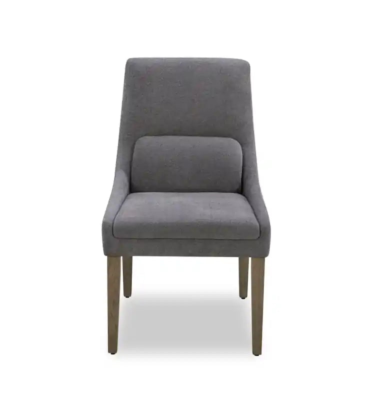 Chaise de salle à manger en tissu polyester - Gris étain