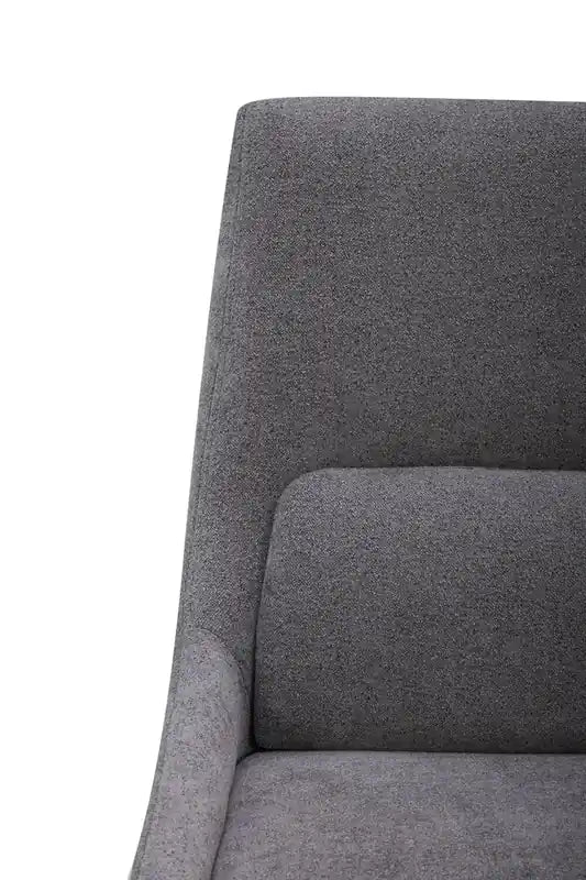 Chaise de salle à manger en tissu polyester - Gris étain