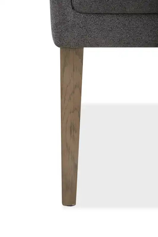 Chaise de salle à manger en tissu polyester - Gris étain
