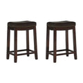 Claridge Faux Leather Brown Backless Counter-Height Stool