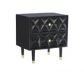 Geo 2-Drawer Textured Nightstand