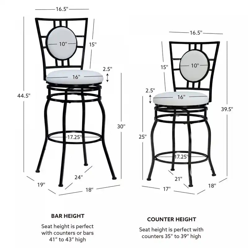 Tabouret de bar réglable en similicuir