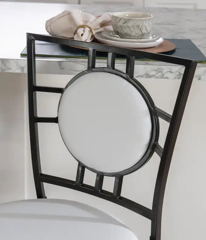 Tabouret de bar réglable en similicuir