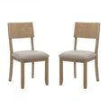 Jorissen Grey Linen-Look Fabric Dining Chair