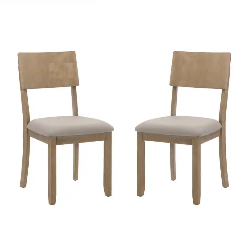 Jorissen Grey Linen-Look Fabric Dining Chair