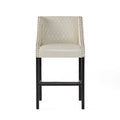 Deborah Armrests Barstool With Quilted Bonded Leather
