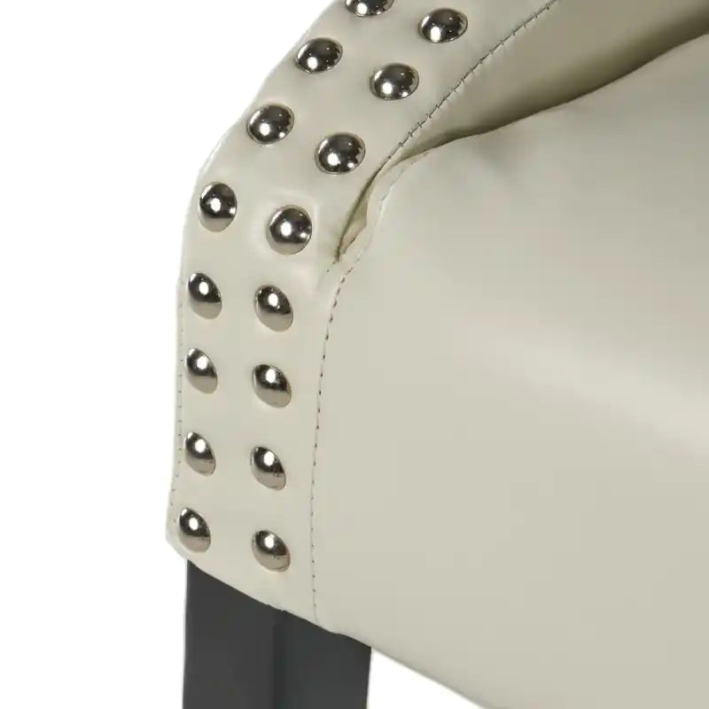 Tabouret de bar en cuir collé matelassé