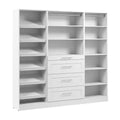 Bestar Florence 85 Modular Reach-In/Walk-In Closet System with Drawers and Shoe Shelves Shaker Style