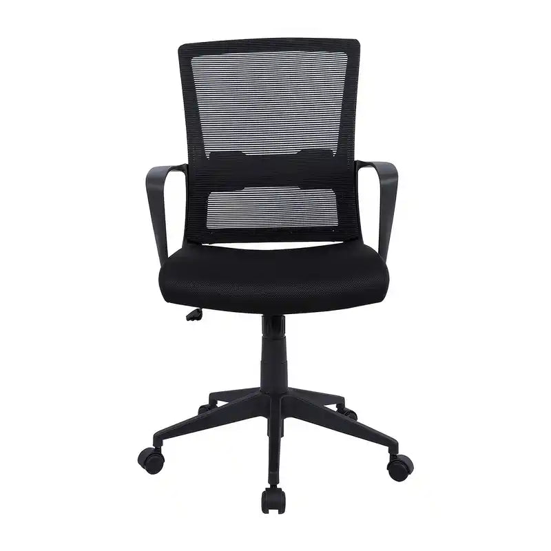 Chaise de bureau mi-hauteur en maille et tissu