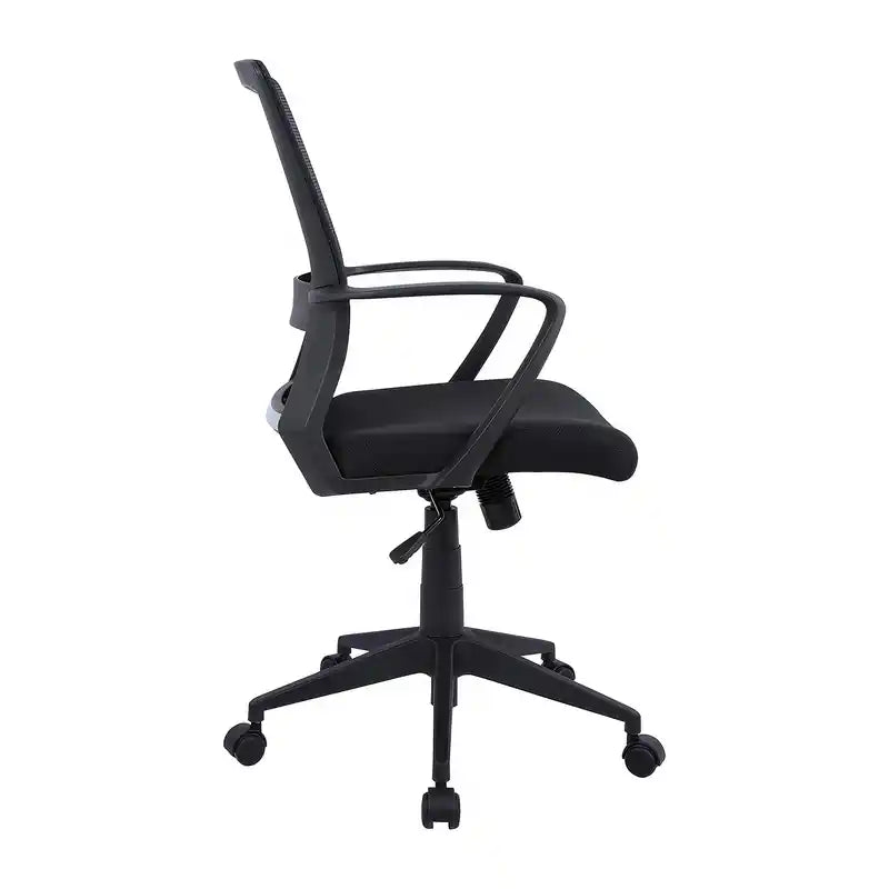 Chaise de bureau mi-hauteur en maille et tissu