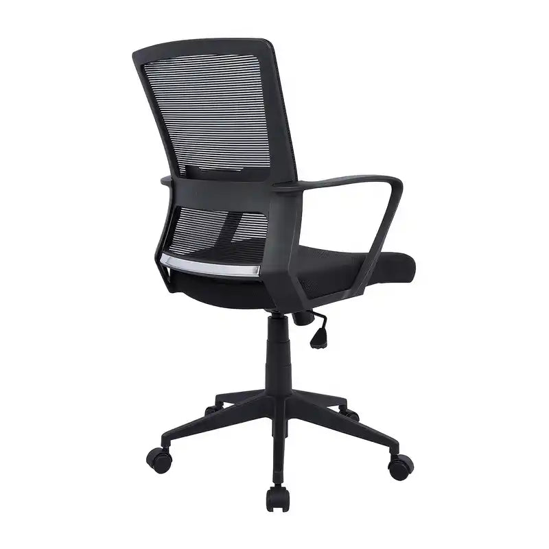 Chaise de bureau mi-hauteur en maille et tissu
