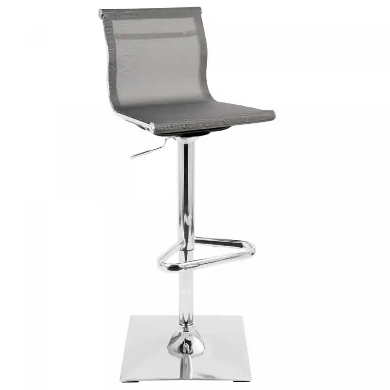 LumiSource Mirage Fabric Contemporary Adjustable Barstool with Swivel