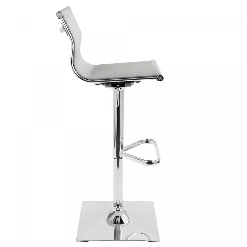 Tabouret de bar contemporain en tissu réglable avec pivot