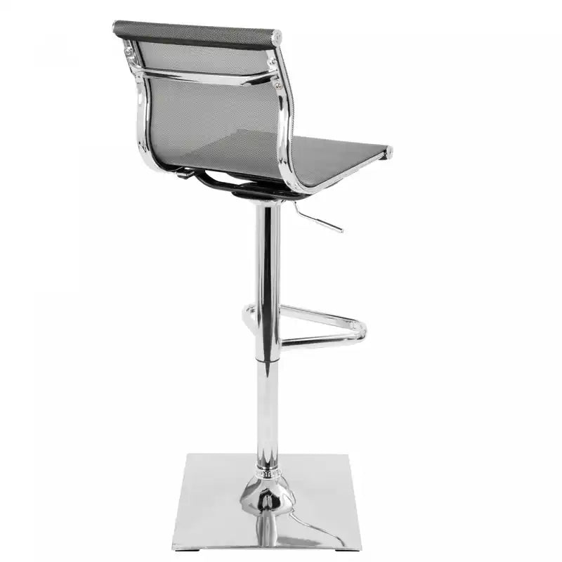 Tabouret de bar contemporain en tissu réglable avec pivot