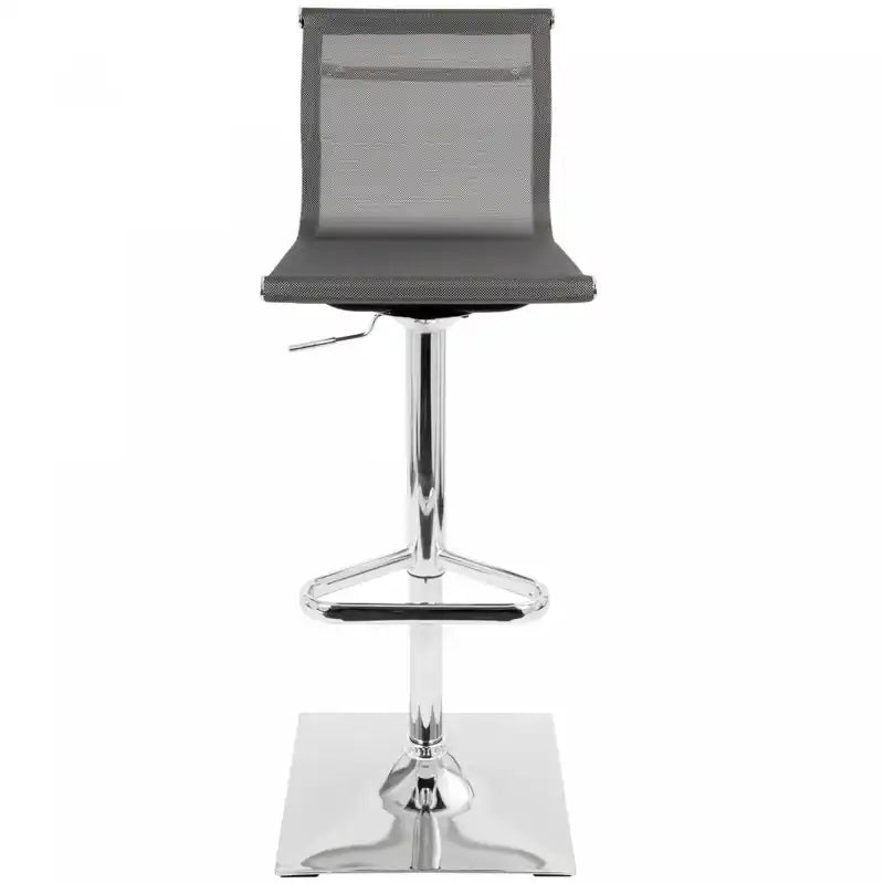 Tabouret de bar contemporain en tissu réglable avec pivot