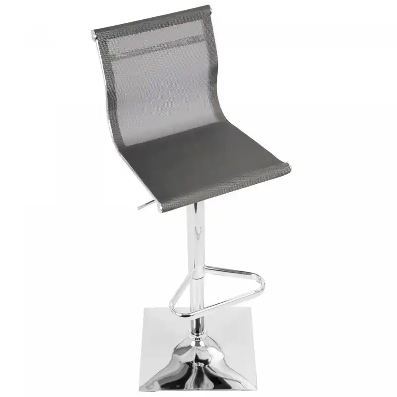 Tabouret de bar contemporain en tissu réglable avec pivot
