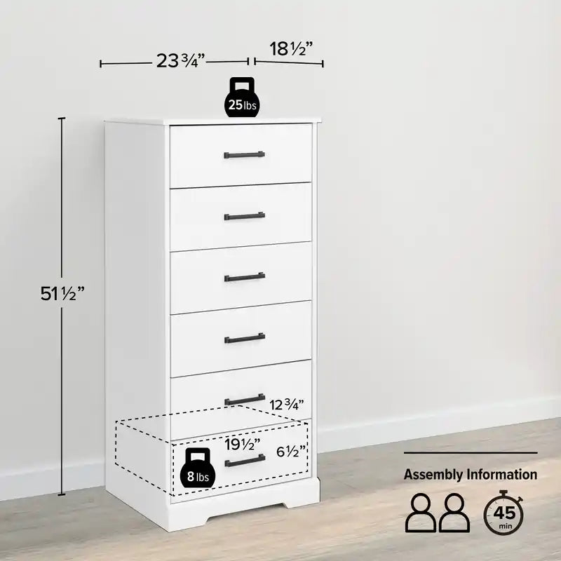Commode à 6 tiroirs de 23,75