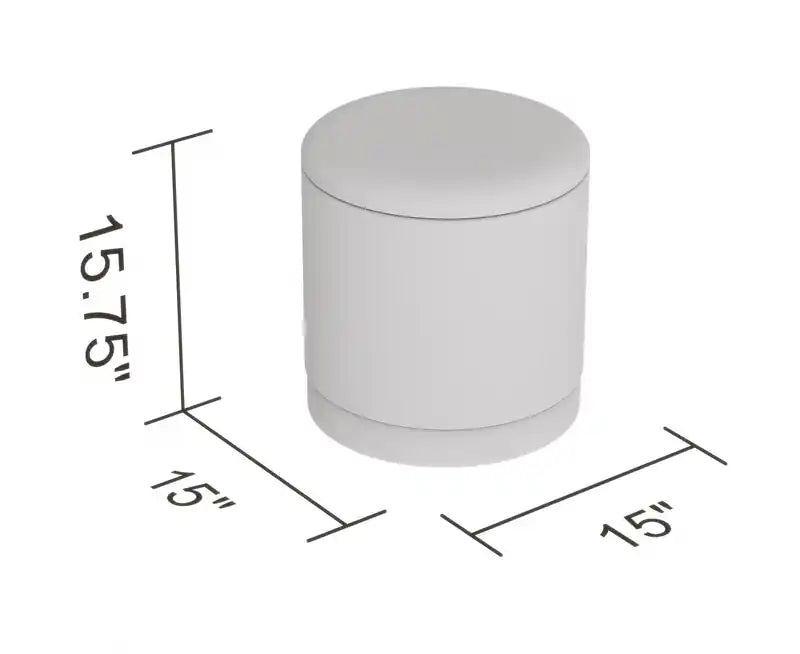 Pouf cylindrique en velours Siège rembourré vert forêt avec base en métal doré