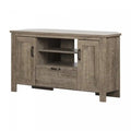 Lionel Corner Tv Stand, For Tvs Up To 48 Inches - Weathered Oak