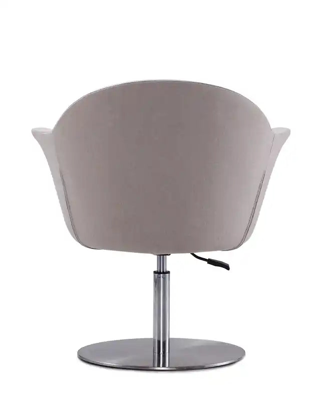 Chaise d'appoint pivotante réglable en tissu tissé avec piètement en métal brossé - Orge