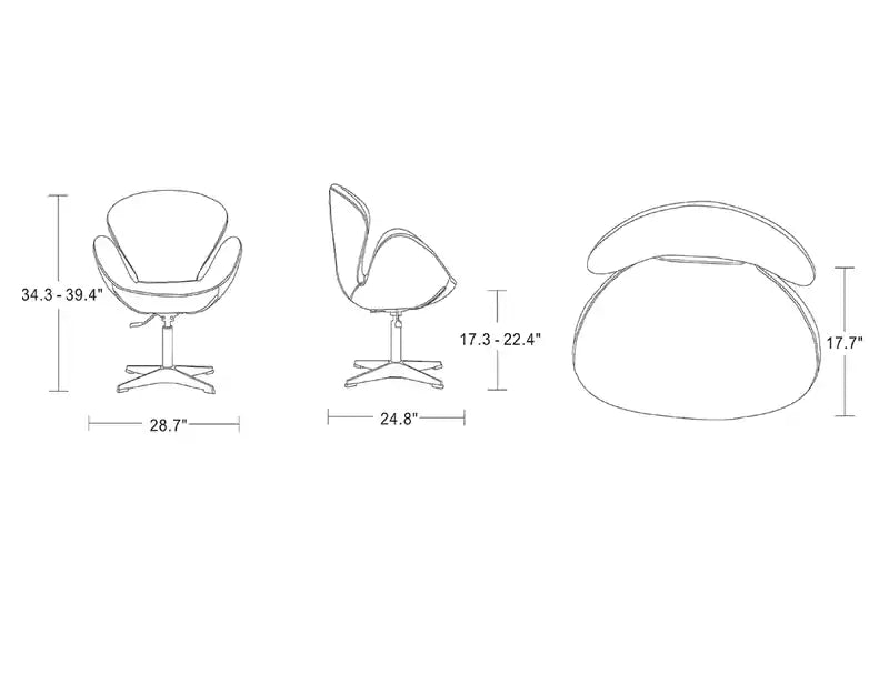 Chaise pivotante réglable en mélange de laine, coloris chrome poli framboise Confort