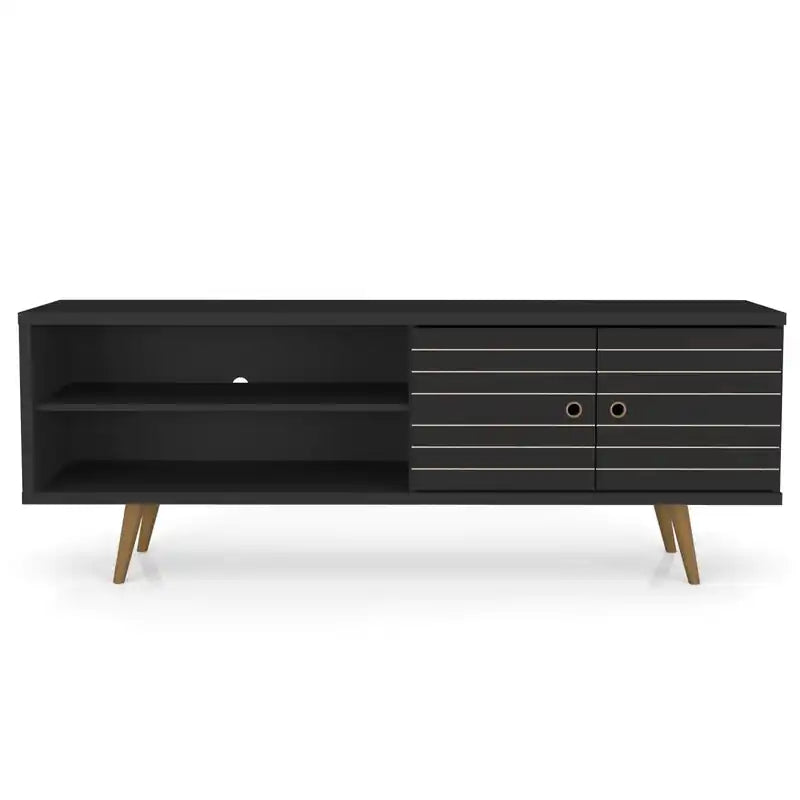 Meuble TV Mid-Century Modern 3 étagères et 2 portes à 62,99 $