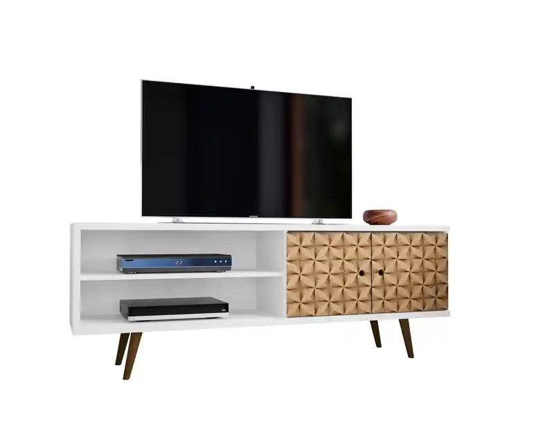 Meuble TV Mid-Century Modern 3 étagères et 2 portes à 62,99 $