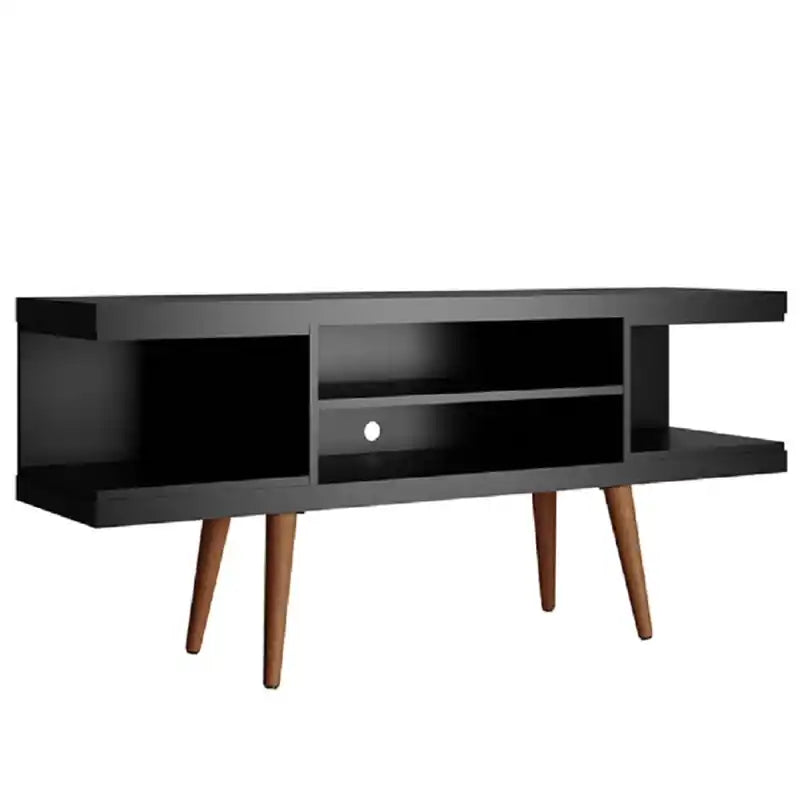Manhattan Comfort Utopia 53.14 TV Stand with Splayed Wooden Legs & 4 Shelves