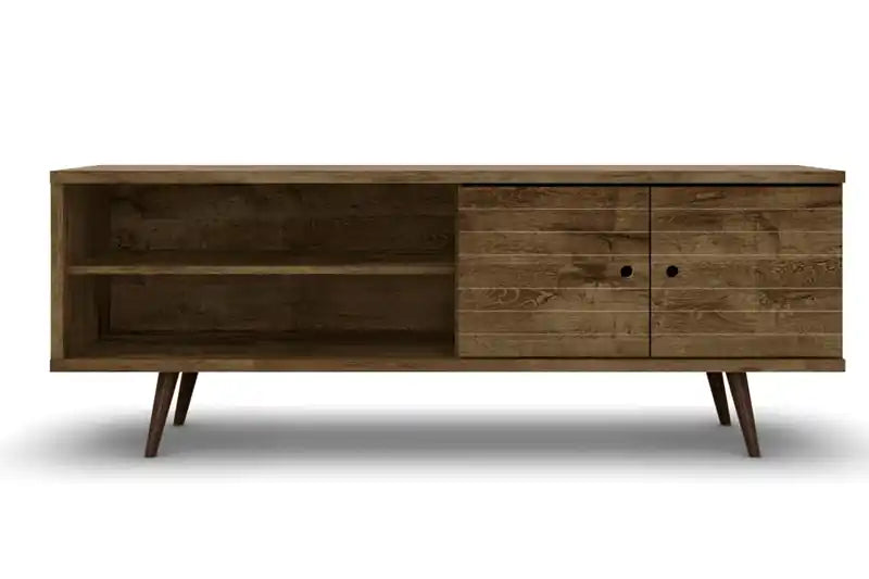 Meuble TV Mid-Century Modern 3 étagères et 2 portes à 62,99 $