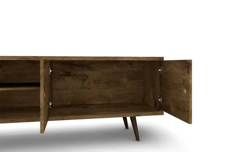 Meuble TV Mid-Century Modern 3 étagères et 2 portes à 62,99 $