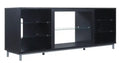 Manhattan Comfort Brighton 60 TV Stand with Glass Shelves & Media Wire Management - Onyx