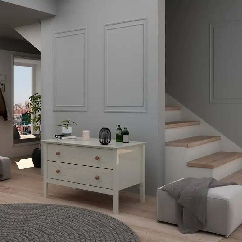 Commode de célibataire - Blanc cassé