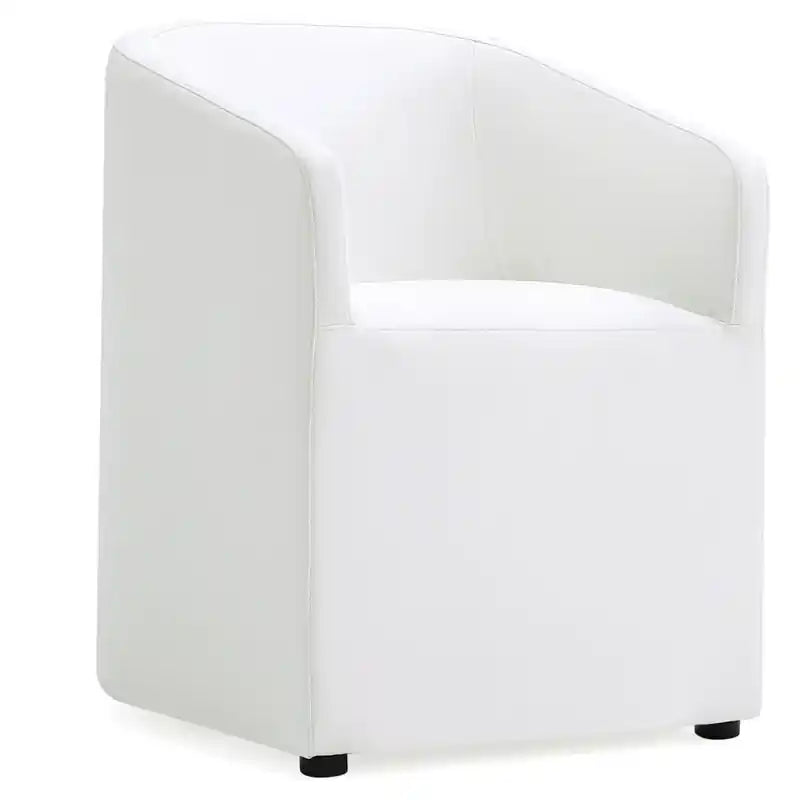 Manhattan Comfort Anna Modern Round Faux Leather Dining Chair