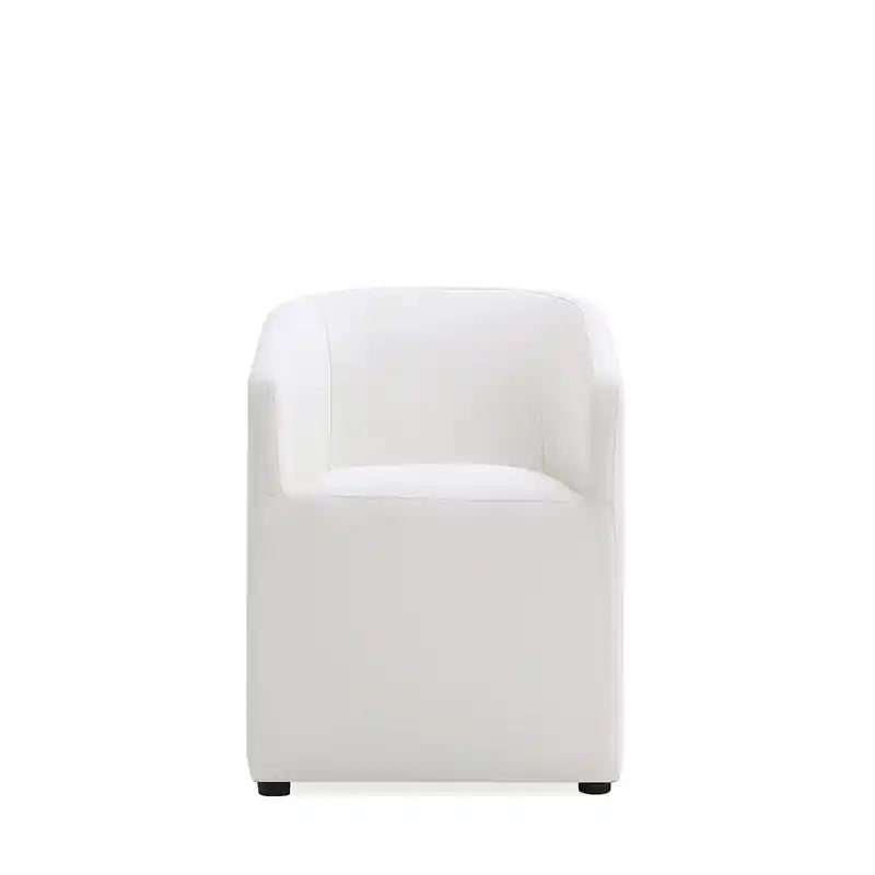 Chaise de salle à manger ronde en similicuir