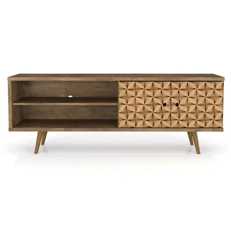 Meuble TV Mid-Century Modern 3 étagères et 2 portes à 62,99 $