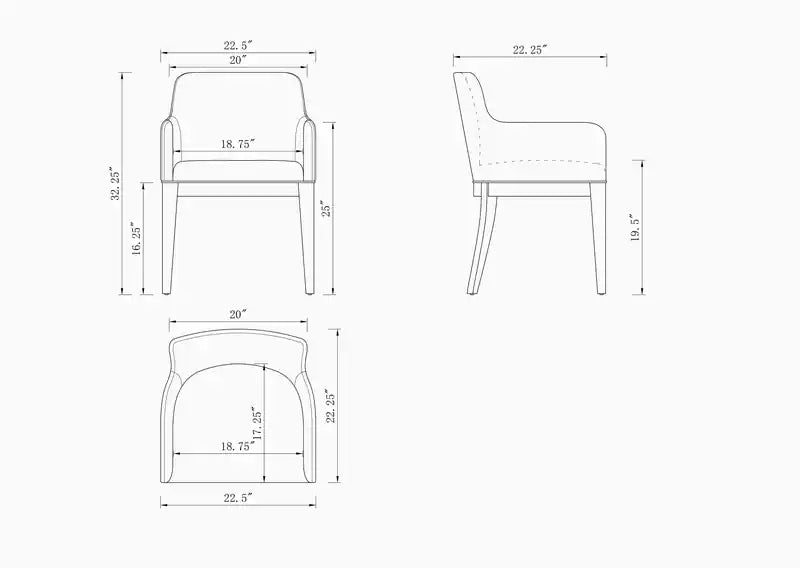 Chaise de salle à manger en cuir 