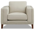 Hydeline Lyon Leather Chair - Vanilla