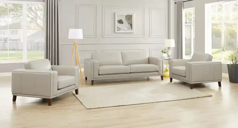 Fauteuil en cuir - Vanille