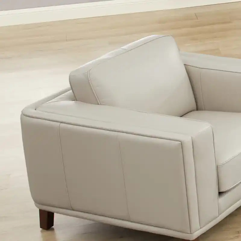 Fauteuil en cuir - Vanille