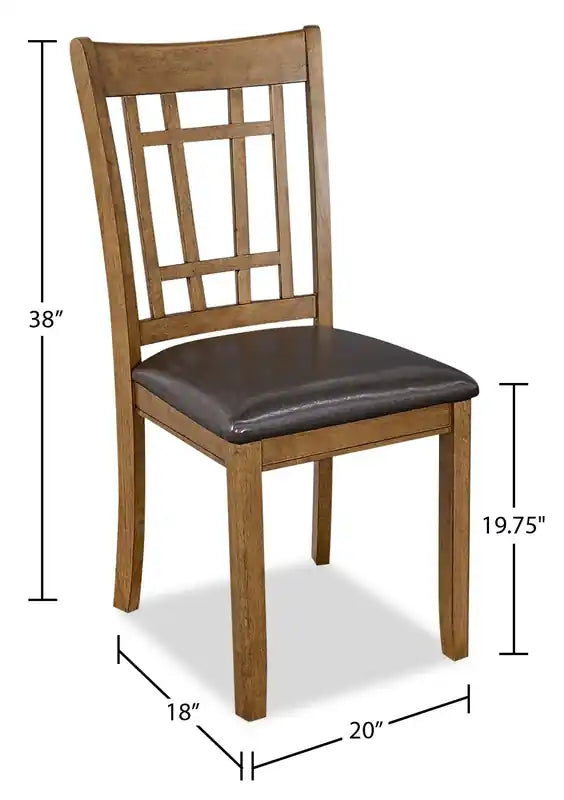 Chaise de salle à manger en tissu d'aspect lin - Gris tourterelle