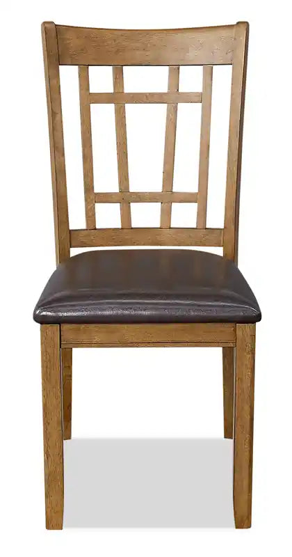 Chaise de salle à manger en tissu d'aspect lin - Gris tourterelle